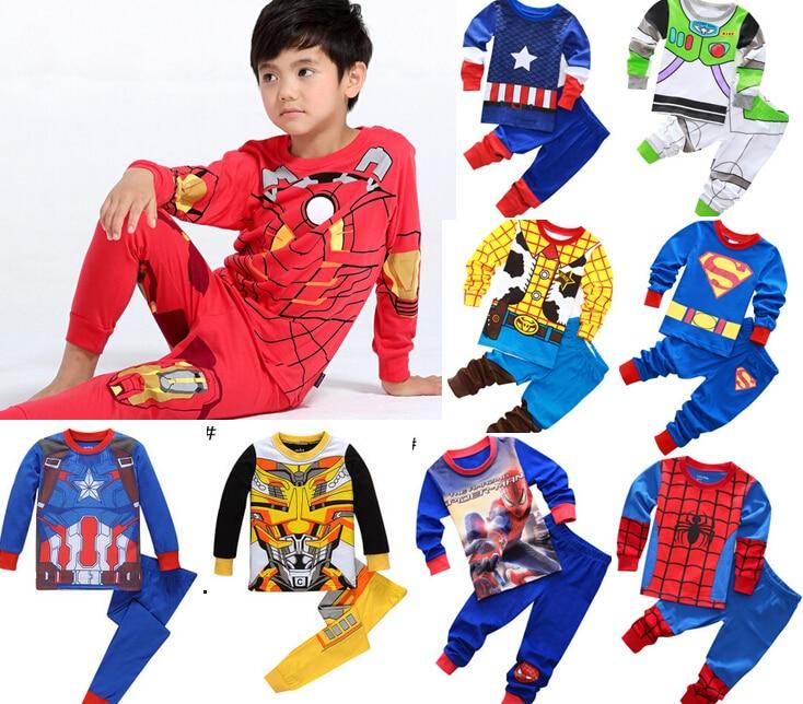 2017 Autumn&winter Baby Boys Girls Sleepwears Suits Lovely Gilr Pajamas Children Pyjamas Girls Cartoon Pijamas Kids Clothing Set