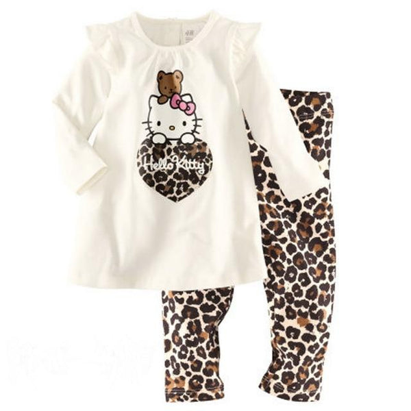 2017 Autumn&winter Baby Boys Girls Sleepwears Suits Lovely Gilr Pajamas Children Pyjamas Girls Cartoon Pijamas Kids Clothing Set