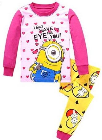 2017 Autumn&winter Baby Boys Girls Sleepwears Suits Lovely Gilr Pajamas Children Pyjamas Girls Cartoon Pijamas Kids Clothing Set