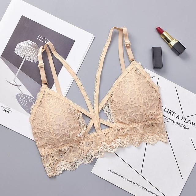 Women's Lace Bra Sexy Bralette Lingerie Female Seamless Padded Floral Brassiere Femme Sexy Underwear