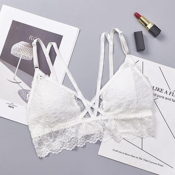 Women's Lace Bra Sexy Bralette Lingerie Female Seamless Padded Floral Brassiere Femme Sexy Underwear