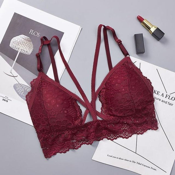 Women's Lace Bra Sexy Bralette Lingerie Female Seamless Padded Floral Brassiere Femme Sexy Underwear