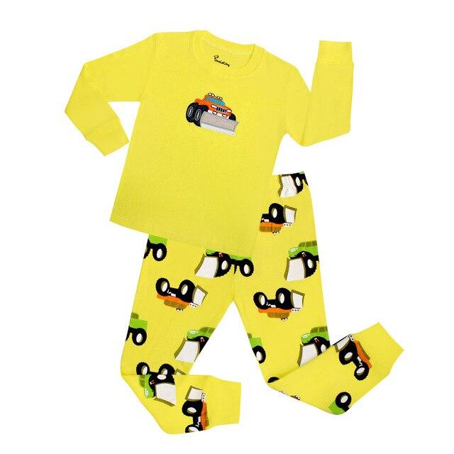 Brand New Baby Boys Cartoon Pajamas Children Motorcycle Pajama Kids Airplane Pyjamas Rockets Pijamas for 1-8 Years PJS