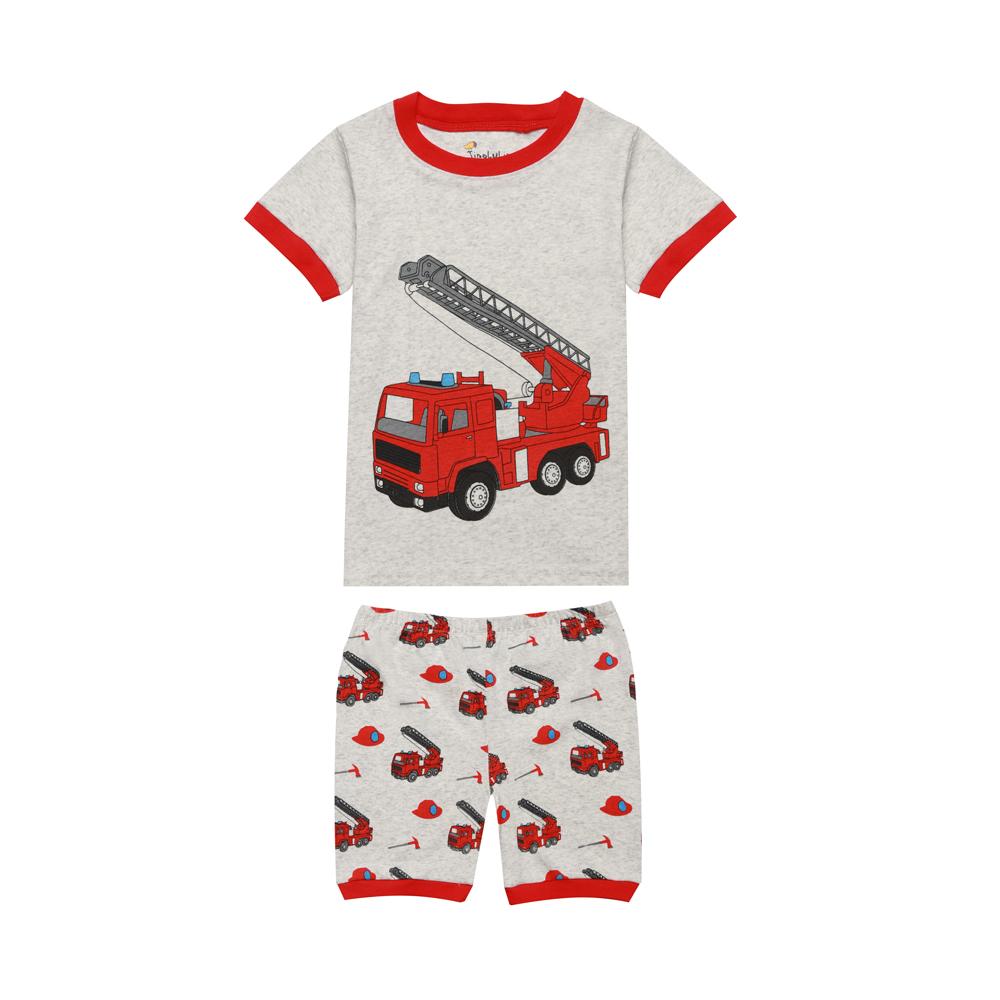 TINOLULING Crane Pajamas for Boys 100 Cotton Summer Pajamas Pijama Infantil Baby Girl Clothes Vetement Enfant Fille pyjamas kids