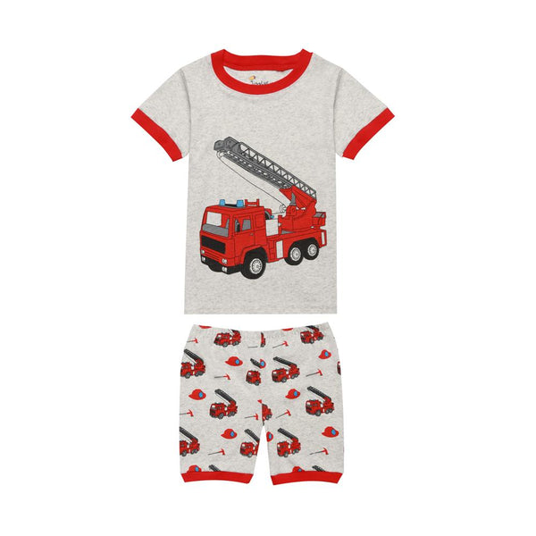 TINOLULING Crane Pajamas for Boys 100 Cotton Summer Pajamas Pijama Infantil Baby Girl Clothes Vetement Enfant Fille pyjamas kids