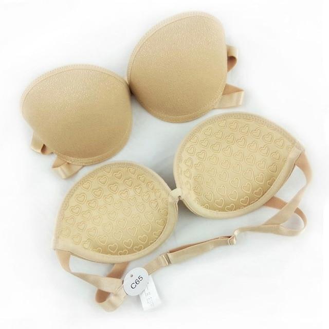 Japanese Style Strapless Invisible Half Cup Sexy Push Up Bra Underwear Wedding Dress Small Breasts Seamless Anti-skid Bralette