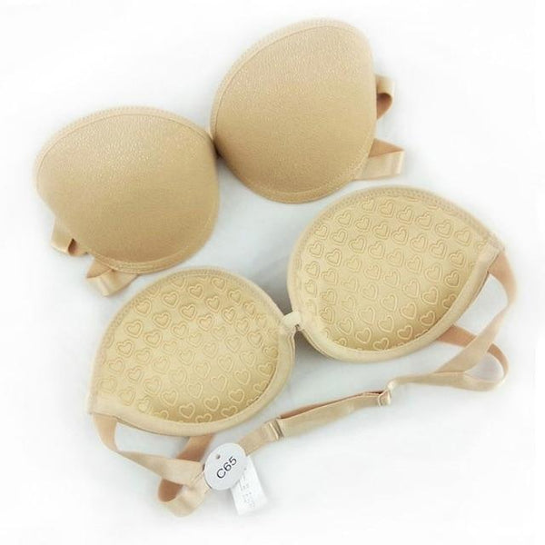 Japanese Style Strapless Invisible Half Cup Sexy Push Up Bra Underwear Wedding Dress Small Breasts Seamless Anti-skid Bralette