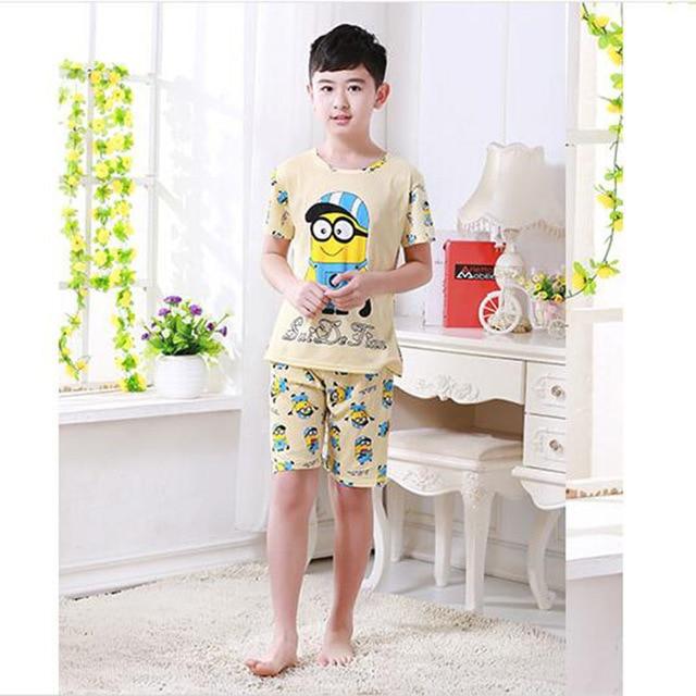 2017 children pajamas set kids baby girl boys cartoon casual clothing costume short sleeve children sleepwear pajamas sets