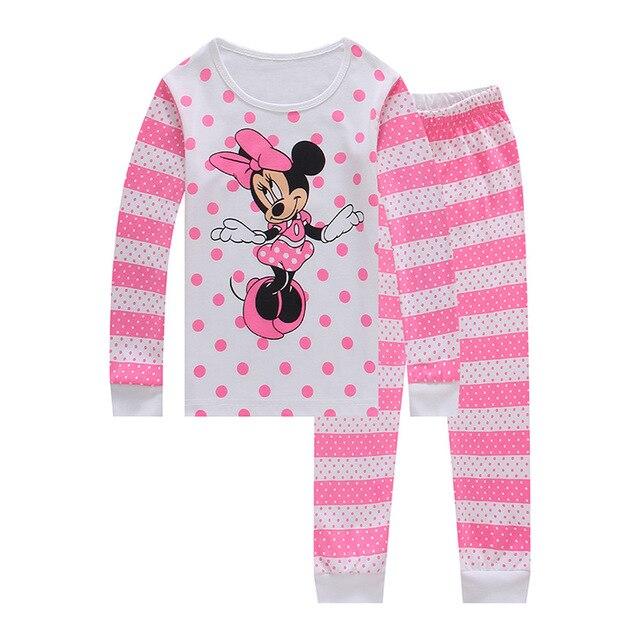 2018 Sleeping suits Children pajamas cotton clothing sets Girls Cartoon kids underwear set Autumn Winter indoor clothing