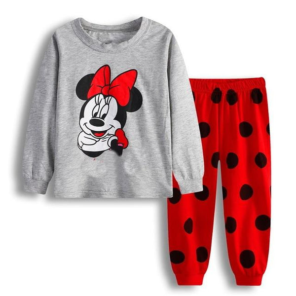 2018 Sleeping suits Children pajamas cotton clothing sets Girls Cartoon kids underwear set Autumn Winter indoor clothing