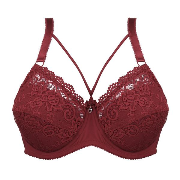 Plus Size C D E Cup Bra Sexy Push Up Brassiere Fashion Soft Lace Bra 3/4 Large Thin Female Lingerie Deep V Sexy Bras For Women
