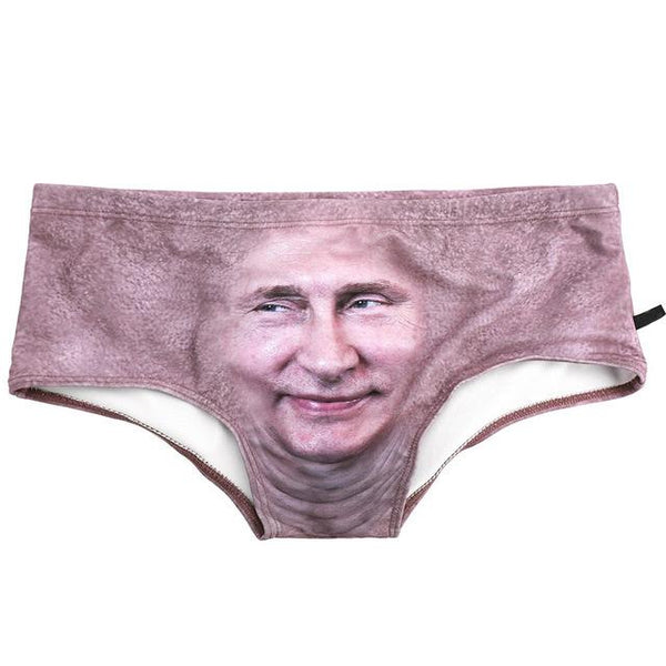 Swim Briefs Trunks Sexy Men Swimwear Surf Trump Putin President Print Swimsuits Mens Board Shorts Beach Boxer Swimming Bottoms