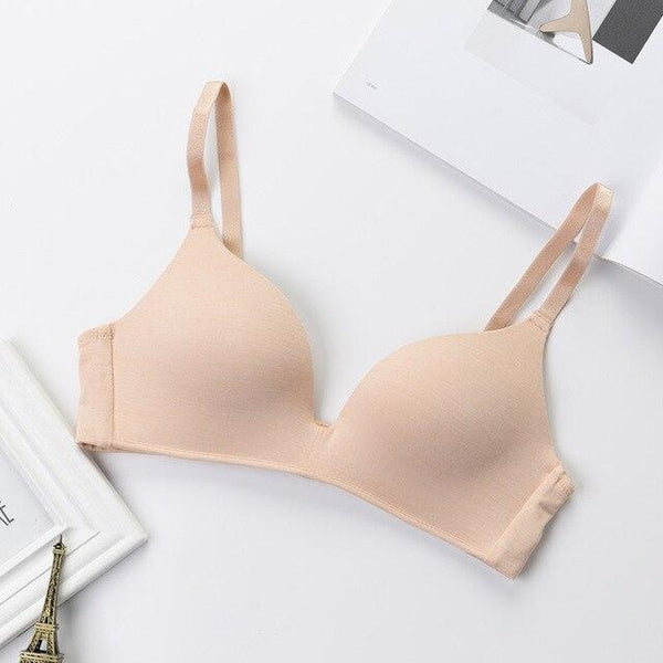 OranriTing Basic Sexy Lingerie Women Underwear Seamless Bra Comfortable Sleep Brassiere Breathable Thin Soft B Cup Intimates