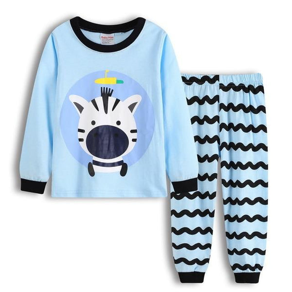 Cute Sheep Children Pajamas Sets Kids Sleepwear suit Sleeved T-Shirts+Trousers Boy clothes Pj's Infant pijama Fashion Tops+Pant