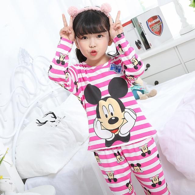 Autumn Winter Children Pajamas Set Long Sleeve Cartoon Kid Catamite Girl Clothes Lovely Children's Pyjamas Big Boy Home Clothes