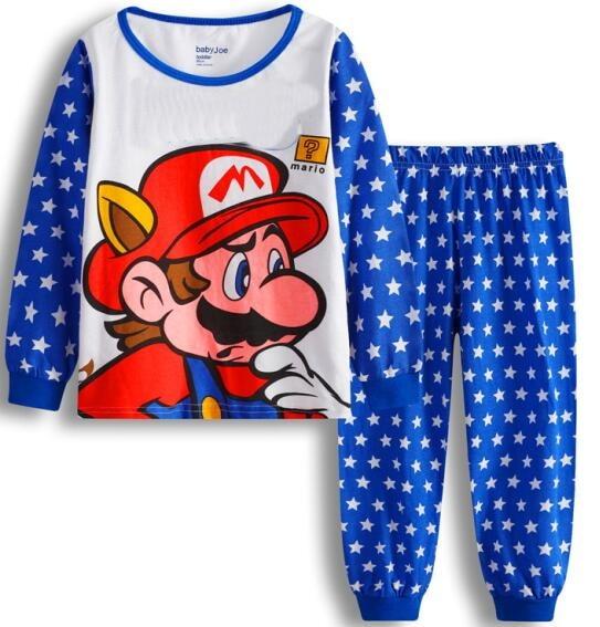 Baby Boys Girls Pajamas Children Long Sleeve Casual Clothes Set Bodysuit Kids Cartoon Sleepwear Boys Homewear Nightwear WKJH75