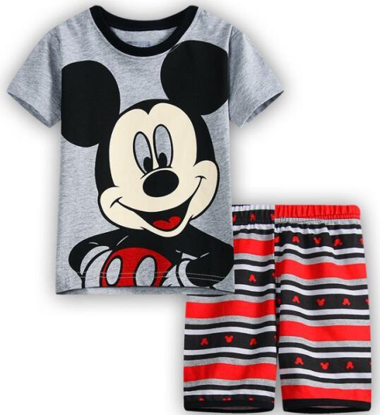 Baby Boys Girls Pajamas Children Long Sleeve Casual Clothes Set Bodysuit Kids Cartoon Sleepwear Boys Homewear Nightwear WKJH75