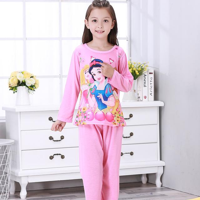 New Listing 2018 Autumn Winter Baby Sleepwear Suit Gilr Cute Hot Pajamas Children Pyjamas Girls Cartoon Lounge Kids Clothing Set