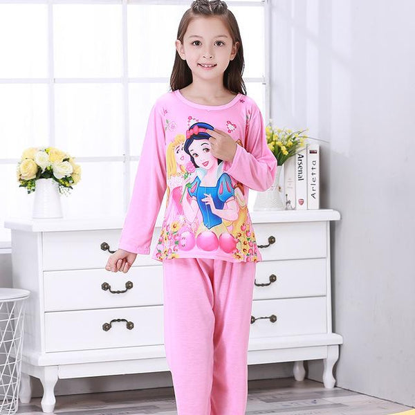New Listing 2018 Autumn Winter Baby Sleepwear Suit Gilr Cute Hot Pajamas Children Pyjamas Girls Cartoon Lounge Kids Clothing Set