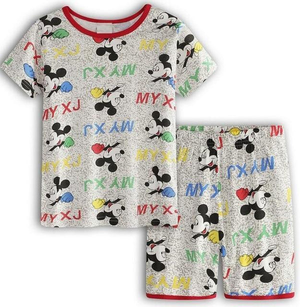 Summer Boys Girls Pijamas Kids Set Childrens Pyjamas Clothing Suits Short Sleeve Pajamas Baby Cartoon Pyjama Enfant Sleepwearl