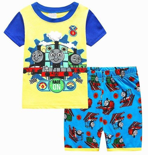 Summer Boys Girls Pijamas Kids Set Childrens Pyjamas Clothing Suits Short Sleeve Pajamas Baby Cartoon Pyjama Enfant Sleepwearl