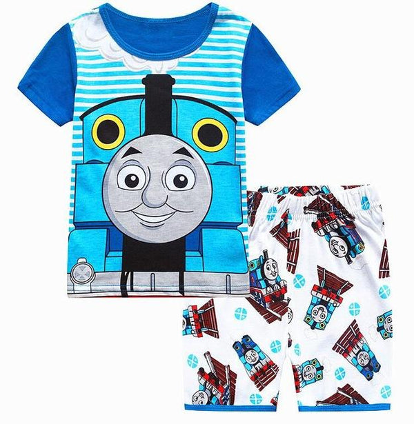 Summer Boys Girls Pijamas Kids Set Childrens Pyjamas Clothing Suits Short Sleeve Pajamas Baby Cartoon Pyjama Enfant Sleepwearl