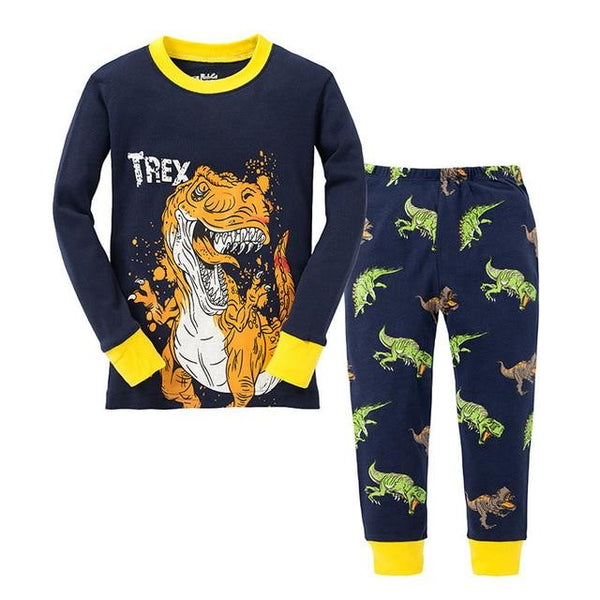 Brand New Boys Dinosaur Pajamas Kids Cartoon Sleepwear Baby Animal Pyjamas Children Cotton Nightwear for 2-8Years