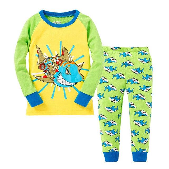Brand New Boys Dinosaur Pajamas Kids Cartoon Sleepwear Baby Animal Pyjamas Children Cotton Nightwear for 2-8Years