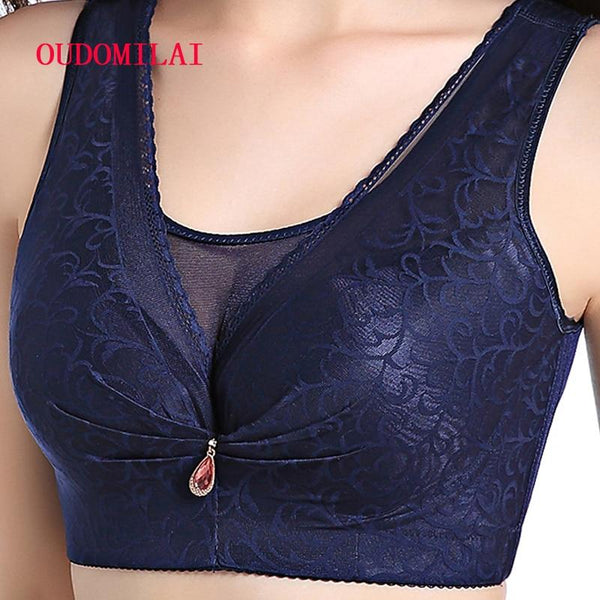 OUDOMILAI Large Size Bra bralette Push Up Bras For Women Underwear Lace Sexy Vest Bra Big Size lingerie Plus Brassiere C D Bh