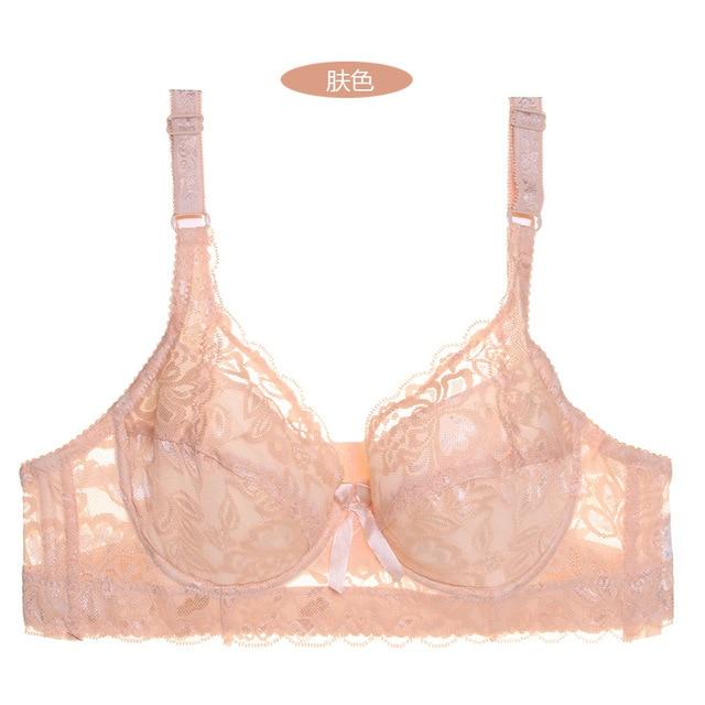 thin cup full lace breathable push up bra new fashion sexy women underwear brassiere Gather big size lingerie modis bralette