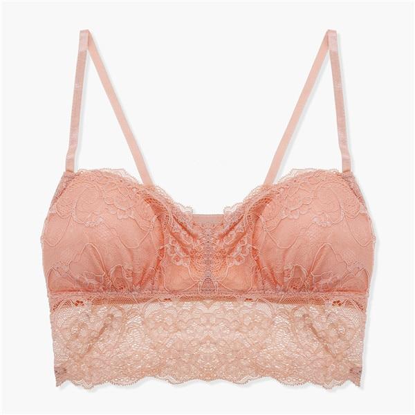 Hot Sexy Lace Floral Bralette Bras Lingerie Seamless Wireless One Piece Push Up Bras For Women Underwear Tops Demi Girls Bra
