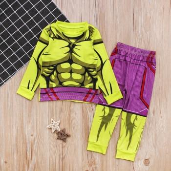 2018 Autumn Hulk Pajamas For Boys Super Hero Pajamas Pants Batman Iron Man Tracksuit Spiderman Batman Pajamas Suits Sleepwear