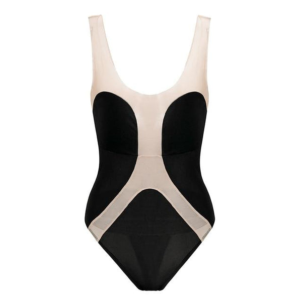 Sexy transparent bikini 2019 Plus size swimwear women monokini High cut swimsuit female one piece Summer Black bathing suit XL