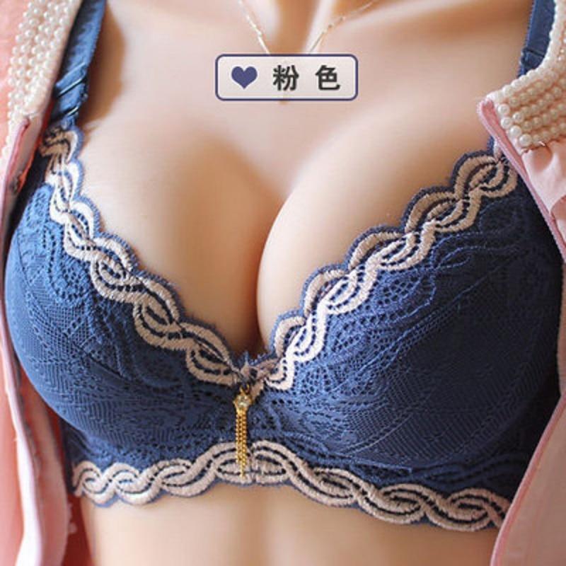 fashion thick cup sexy beauty push up bras lace back closure bralette lingerie bra for women Brassiere