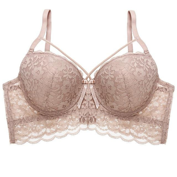 Sexy Bow Lace Bralette Bras For Women Racerback Fashion Floral Underwire Lingerie Bralette Female C D Cup Brallete Brassiere