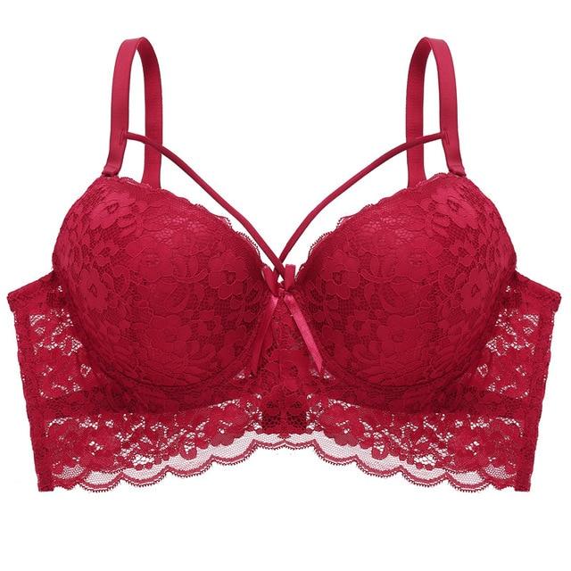 Sexy Bow Lace Bralette Bras For Women Racerback Fashion Floral Underwire Lingerie Bralette Female C D Cup Brallete Brassiere