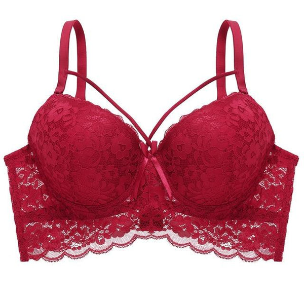 Sexy Bow Lace Bralette Bras For Women Racerback Fashion Floral Underwire Lingerie Bralette Female C D Cup Brallete Brassiere