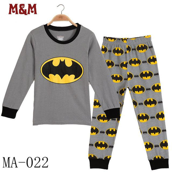 2019 Girl boy cotton Pajamas sets cartoon Superman Spider-Man toddler sleepwear superhero pijamas baby Pyjamas suit kids clothes