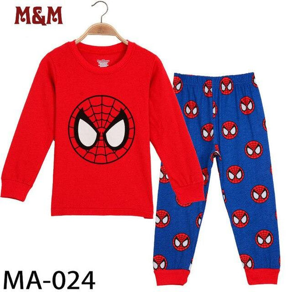 2019 Girl boy cotton Pajamas sets cartoon Superman Spider-Man toddler sleepwear superhero pijamas baby Pyjamas suit kids clothes