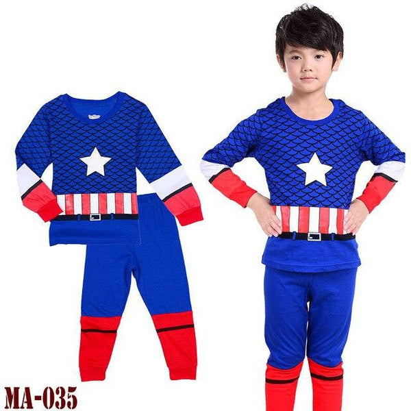 2019 Girl boy cotton Pajamas sets cartoon Superman Spider-Man toddler sleepwear superhero pijamas baby Pyjamas suit kids clothes