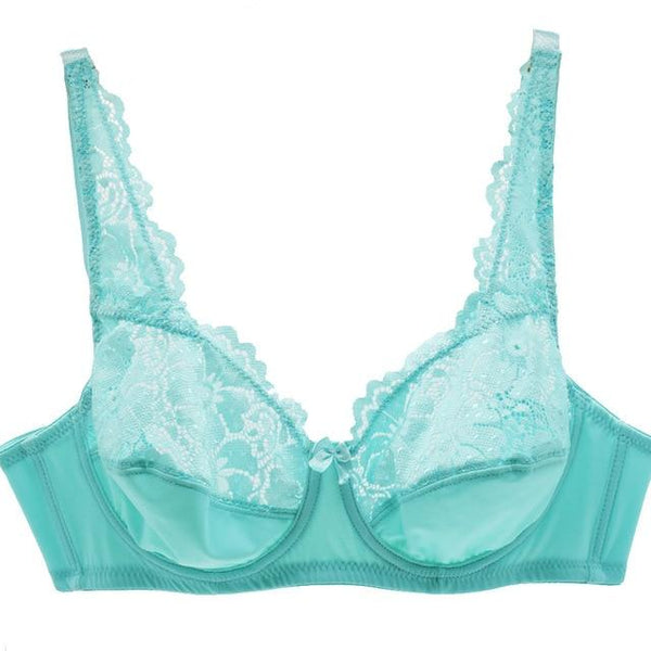 Womens Lager Bosom Lace Bralette Ladies Floral Unpadded Bra Sexy Lingerie See through Underwired Plus Size Brassiere Top