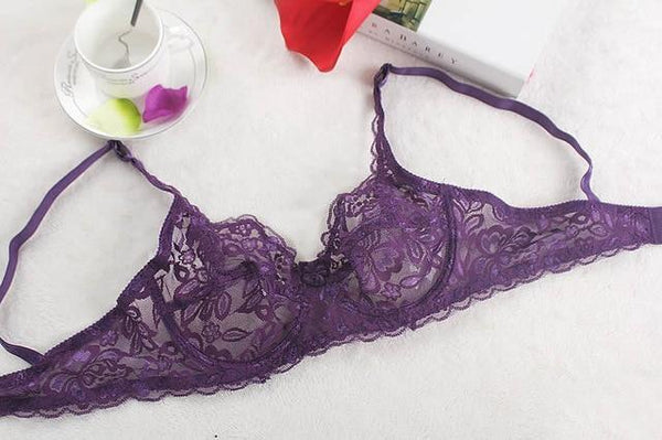 Bralette Plus Size Push Up Bra Sexy Embroidery Lace Bras Intimate Brassiere Underwire Bralette For Women Underwear Lingerie Bh