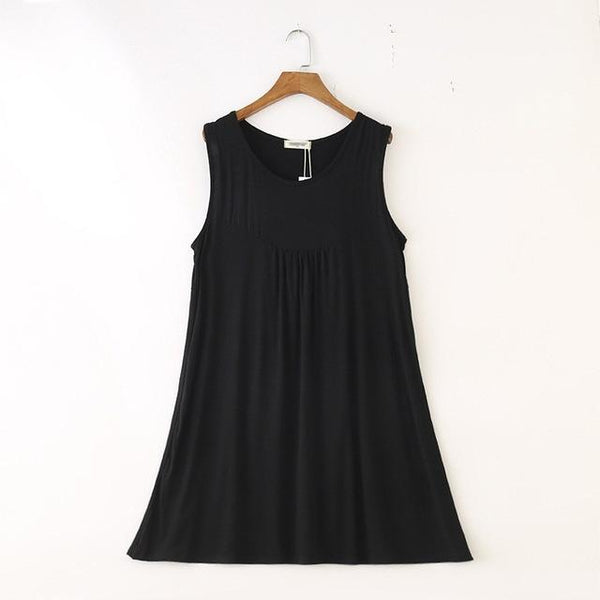 Fdfklak New sexy cotton nightgown women sleeveless night dress women summer nightwear female nightie large size home clothes