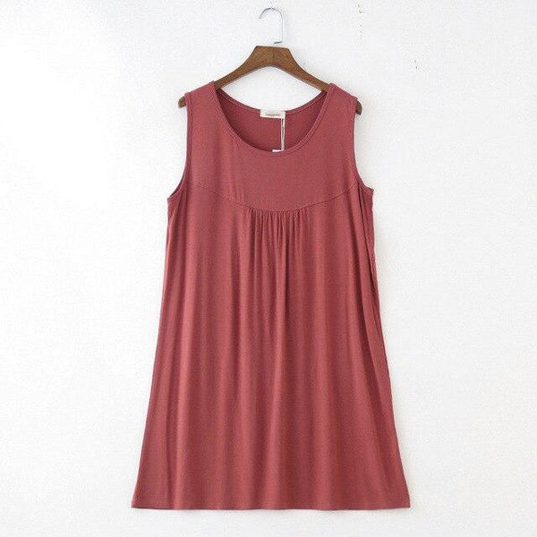 Fdfklak New sexy cotton nightgown women sleeveless night dress women summer nightwear female nightie large size home clothes