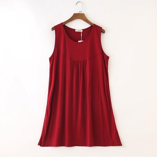 Fdfklak New sexy cotton nightgown women sleeveless night dress women summer nightwear female nightie large size home clothes