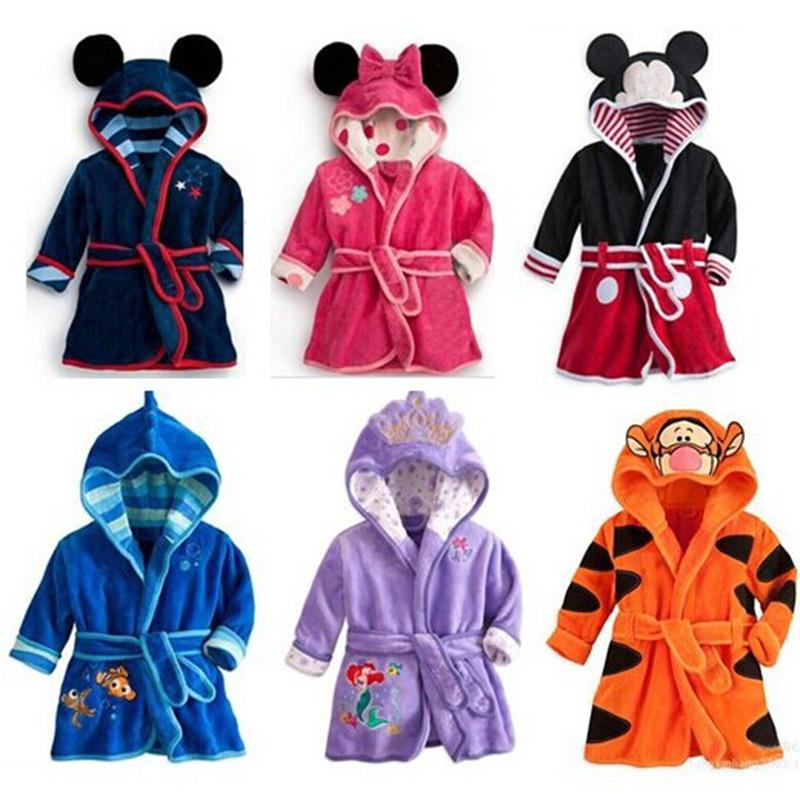 Kids Baby Pajamas Toddler Kid Boys Girls Minnie Sleepwear Long Sleeve Pyjamas Tops Long Nightgown Children Clothes Coat