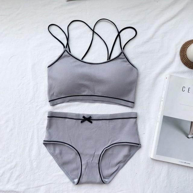 Comfortable Wireless Bra Sets Women Cotton Bra Set Lingerie 2019 Female Underwear