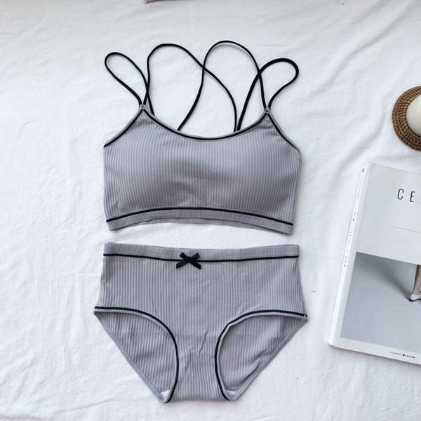 Comfortable Wireless Bra Sets Women Cotton Bra Set Lingerie 2019 Female Underwear