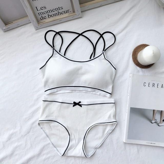 Comfortable Wireless Bra Sets Women Cotton Bra Set Lingerie 2019 Female Underwear