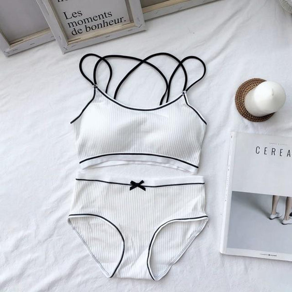 Comfortable Wireless Bra Sets Women Cotton Bra Set Lingerie 2019 Female Underwear